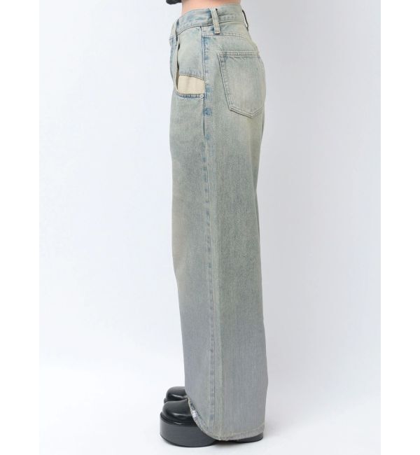 EMODA「フォイルルーズハイウエストジーンズ」|デニム|