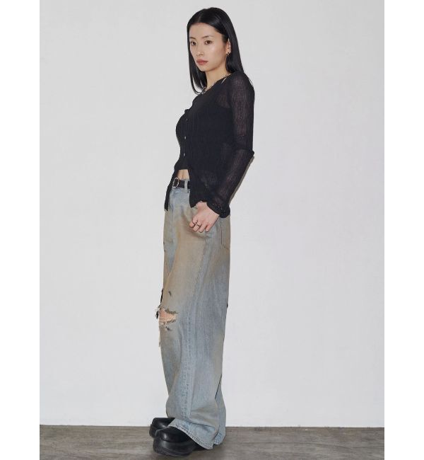 EMODA「【VEQUM】SHEER WAVING LAYER KNIT」|ニット・セーター|