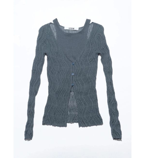 EMODA「【VEQUM】SHEER WAVING LAYER KNIT」|ニット・セーター|