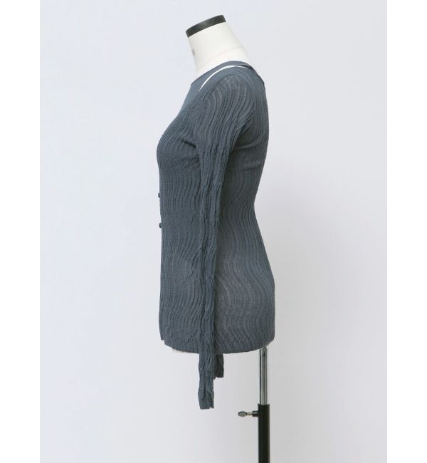 EMODA「【VEQUM】SHEER WAVING LAYER KNIT」|ニット・セーター|