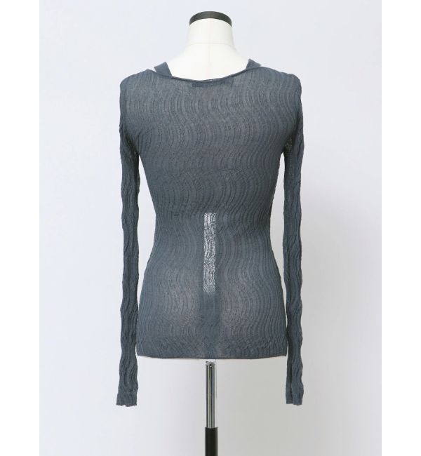 EMODA「【VEQUM】SHEER WAVING LAYER KNIT」|ニット・セーター|