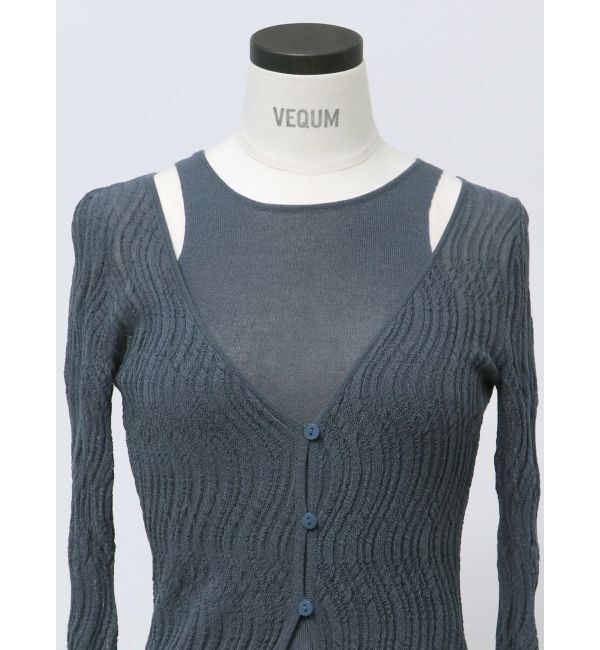 EMODA「【VEQUM】SHEER WAVING LAYER KNIT」|ニット・セーター|