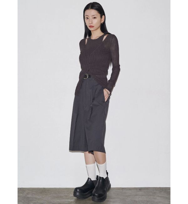 EMODA「【VEQUM】SHEER WAVING LAYER KNIT」|ニット・セーター|