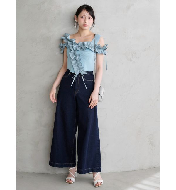 MERCURYDUO「フレアフルレングスデニム」|デニム|