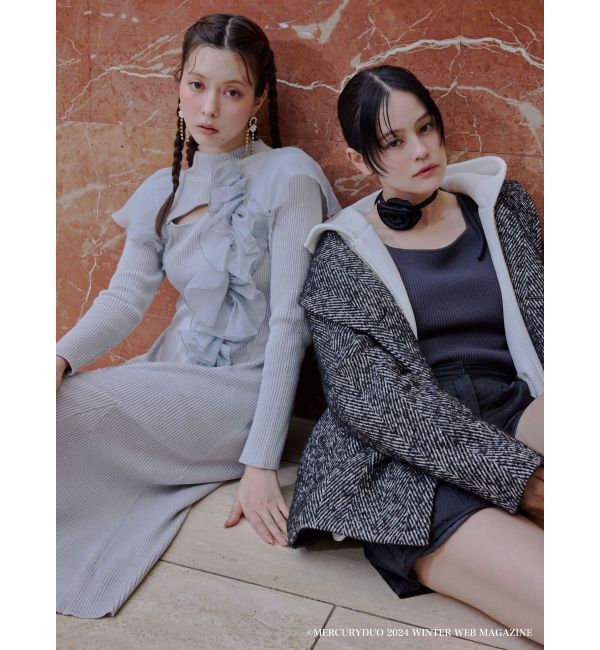 MERCURYDUO「ダンボールジップアップパーカ」|パーカー|