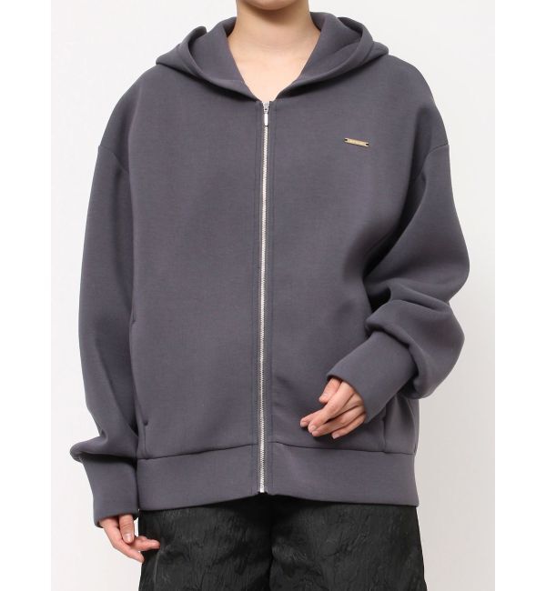 MERCURYDUO「ダンボールジップアップパーカ」|パーカー|チャコールグレー