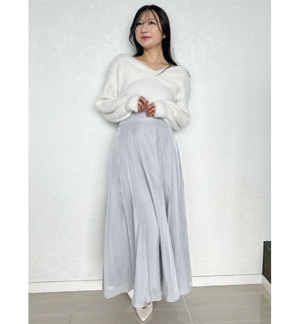 MERCURYDUO「バックルシアーフレアスカート」|スカート|