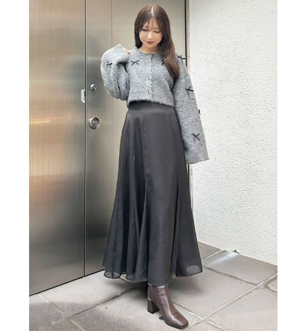 MERCURYDUO「バックルシアーフレアスカート」|スカート|