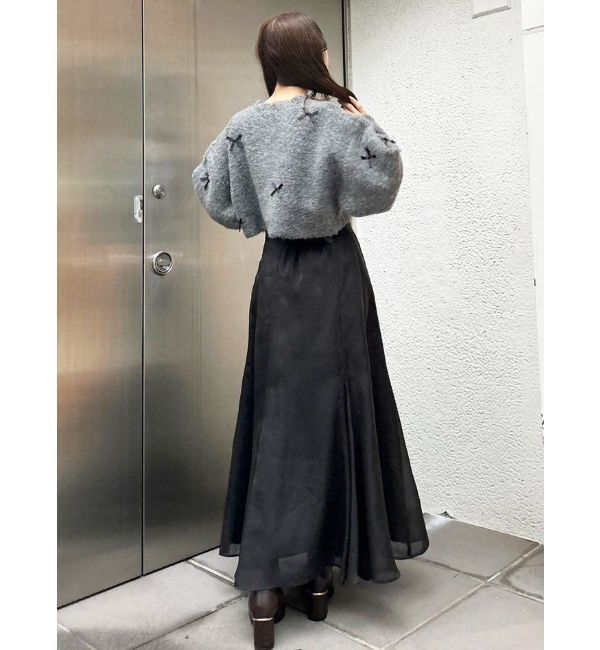 MERCURYDUO「バックルシアーフレアスカート」|スカート|