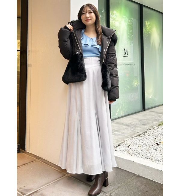 MERCURYDUO「バックルシアーフレアスカート」|スカート|