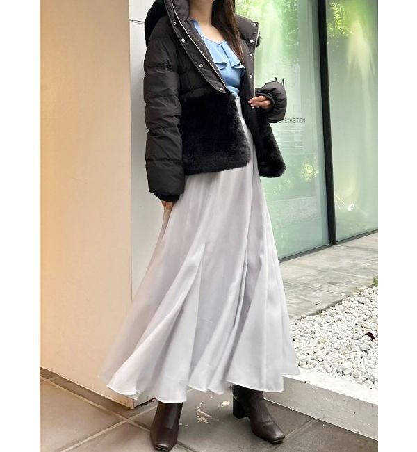 MERCURYDUO「バックルシアーフレアスカート」|スカート|