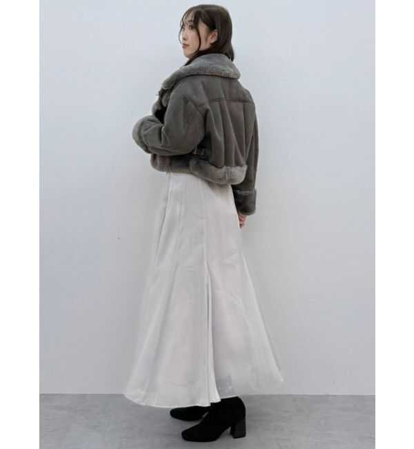 MERCURYDUO「バックルシアーフレアスカート」|スカート|