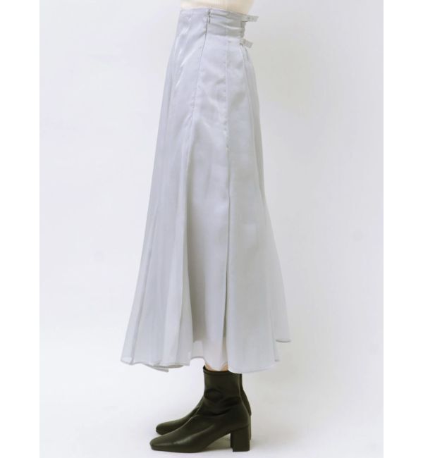 MERCURYDUO「バックルシアーフレアスカート」|スカート|