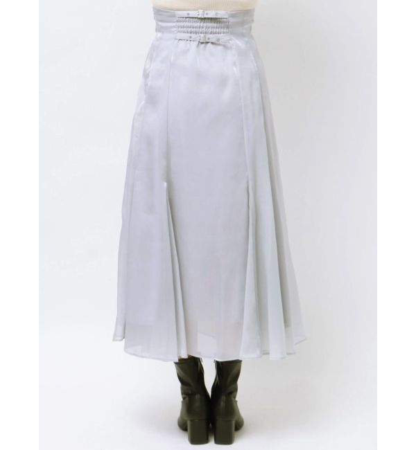 MERCURYDUO「バックルシアーフレアスカート」|スカート|