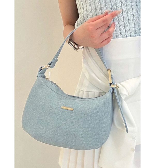 MERCURYDUO「2WAYデニムショルダーバッグ」|ショルダー・メッセンジャー|アイスブルー