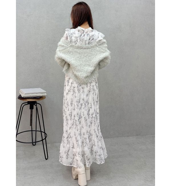 MERCURYDUO「花柄プリーツティアードワンピース」|ワンピース|