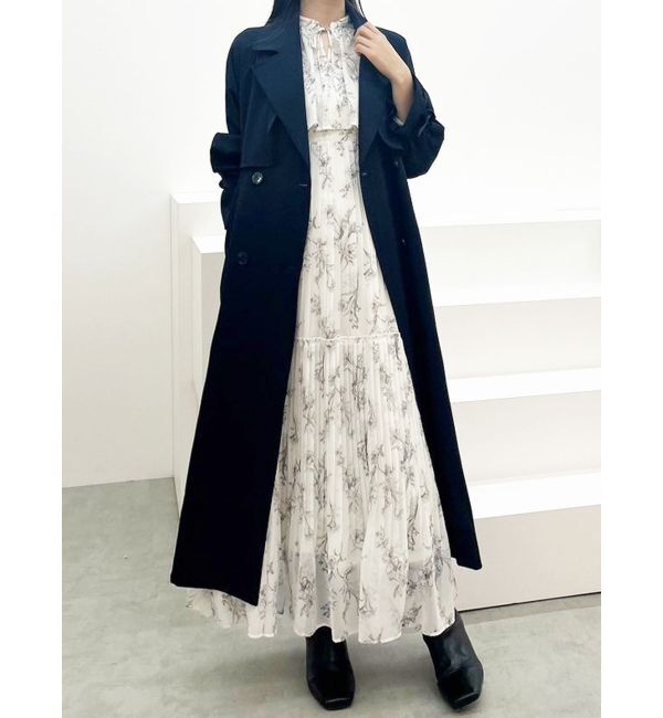 MERCURYDUO「花柄プリーツティアードワンピース」|ワンピース|