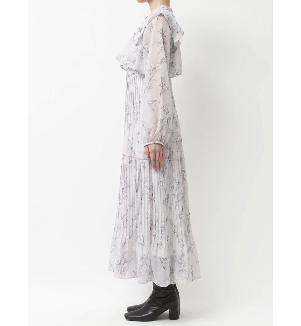 MERCURYDUO「花柄プリーツティアードワンピース」|ワンピース|