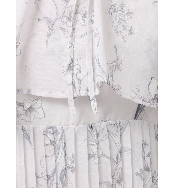 MERCURYDUO「花柄プリーツティアードワンピース」|ワンピース|