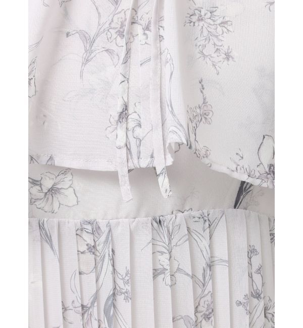 MERCURYDUO「花柄プリーツティアードワンピース」|ワンピース|