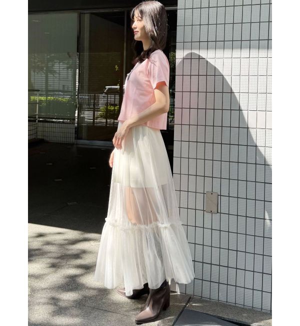 MERCURYDUO「CATプリントリボンTシャツ」|Tシャツ・カットソー|