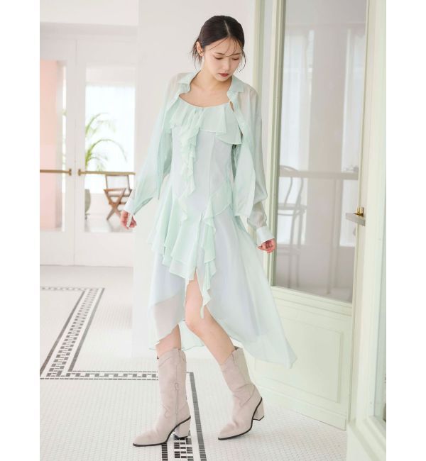 MERCURYDUO「ガーターデザインシャツ」|シャツ・ブラウス|