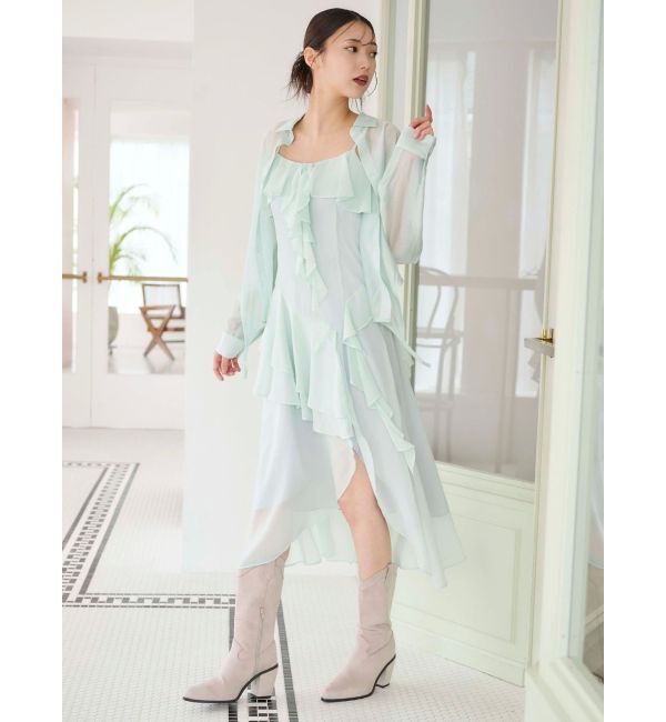 MERCURYDUO「ガーターデザインシャツ」|シャツ・ブラウス|