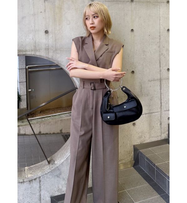 MURUA「テーラードノースリオールインワン」|オールインワン|