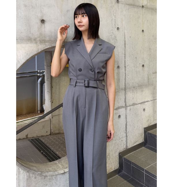 MURUA「テーラードノースリオールインワン」|オールインワン|