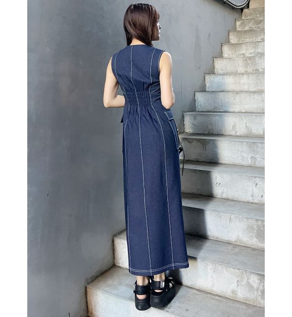 MURUA「フロントジップナローワンピース」|ワンピース|