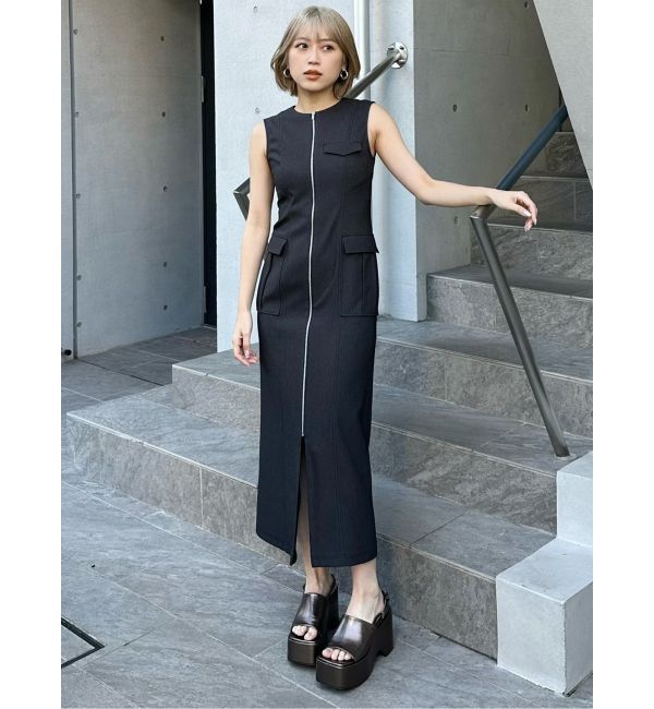 MURUA「フロントジップナローワンピース」|ワンピース|