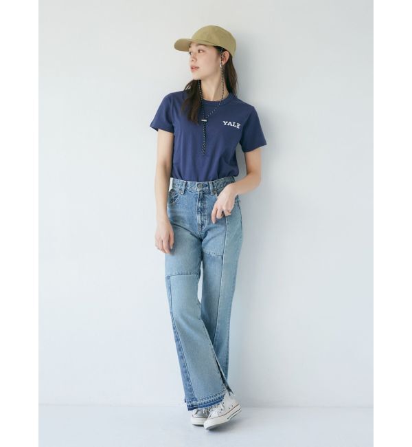 Ungrid「パッチワークフレアデニム」|デニム|