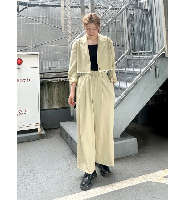 Ungrid「カットオフデザインラフタックパンツ」|その他|