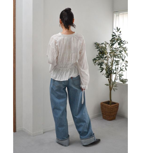 Ungrid「カットワークレースコンビブラウス」|シャツ・ブラウス|