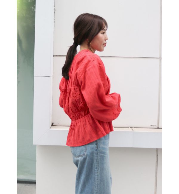 Ungrid「カットワークレースコンビブラウス」|シャツ・ブラウス|