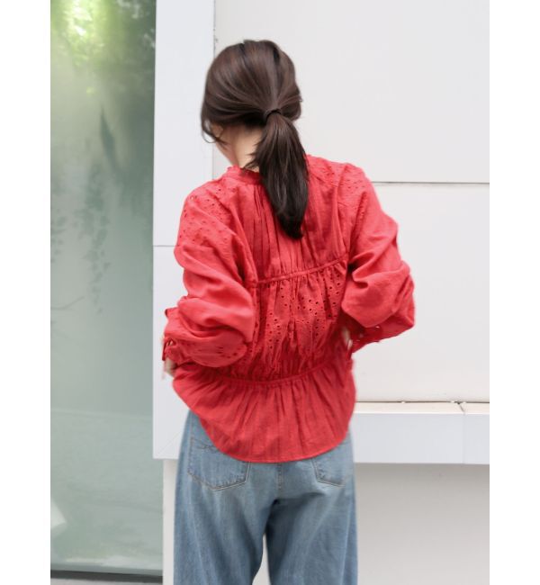 Ungrid「カットワークレースコンビブラウス」|シャツ・ブラウス|