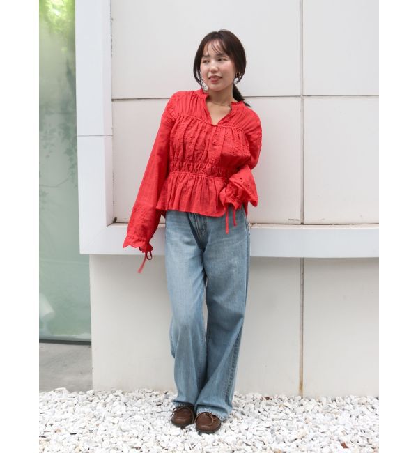 Ungrid「カットワークレースコンビブラウス」|シャツ・ブラウス|