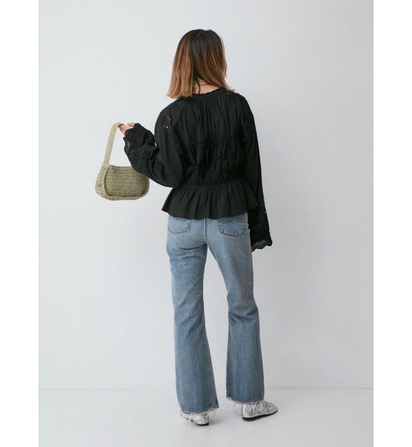 Ungrid「カットワークレースコンビブラウス」|シャツ・ブラウス|