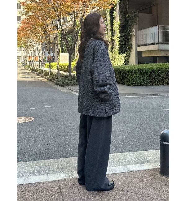 Ungrid「ジップデザインツイードブルゾン」|ブルゾン・スタジャン|