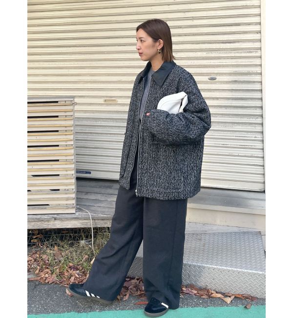 Ungrid「ジップデザインツイードブルゾン」|ブルゾン・スタジャン|