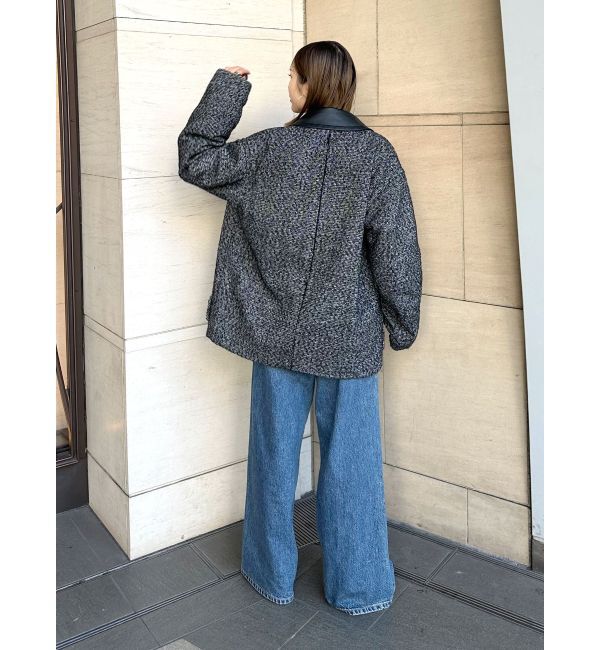 Ungrid「ジップデザインツイードブルゾン」|ブルゾン・スタジャン|