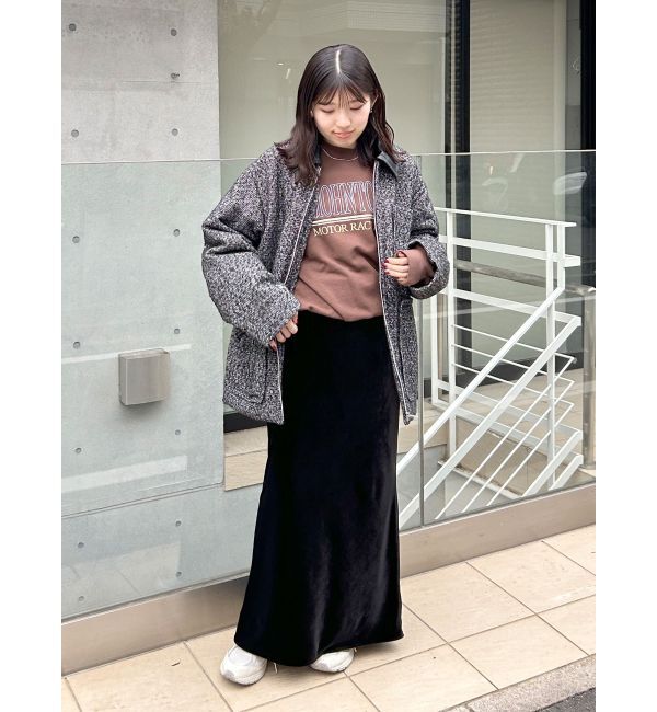 Ungrid「ジップデザインツイードブルゾン」|ブルゾン・スタジャン|