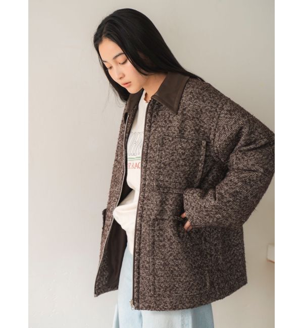 Ungrid「ジップデザインツイードブルゾン」|ブルゾン・スタジャン|