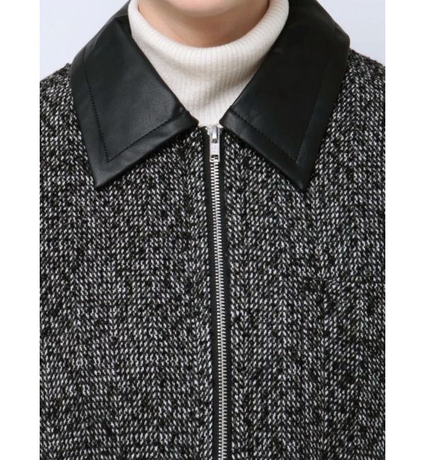 Ungrid「ジップデザインツイードブルゾン」|ブルゾン・スタジャン|