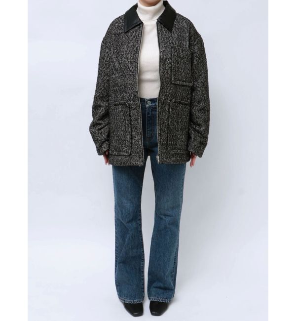 Ungrid「ジップデザインツイードブルゾン」|ブルゾン・スタジャン|