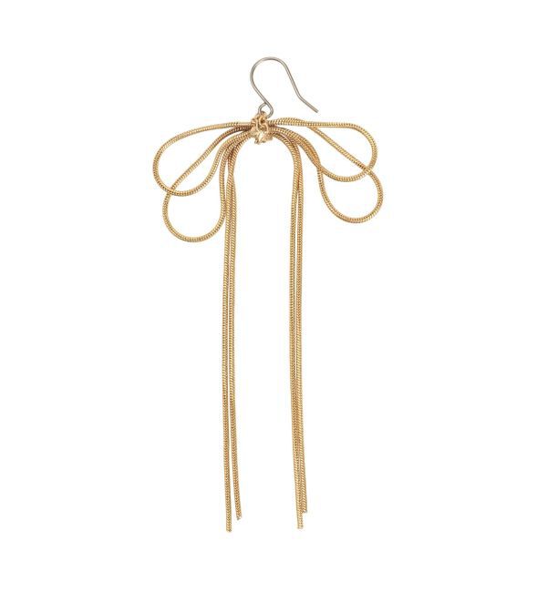 Ungrid「リボンモチーフチェーンピアス」|ピアス|