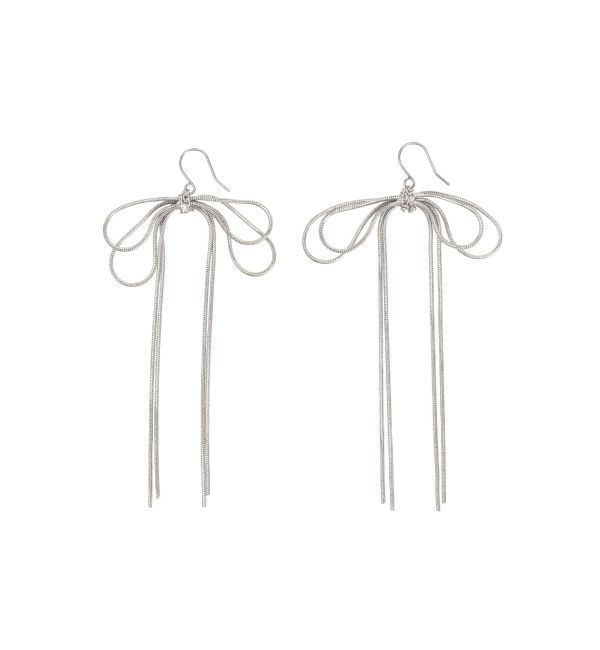 Ungrid「リボンモチーフチェーンピアス」|ピアス|