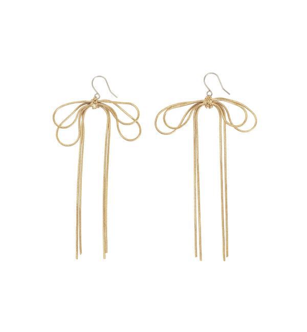 Ungrid「リボンモチーフチェーンピアス」|ピアス|