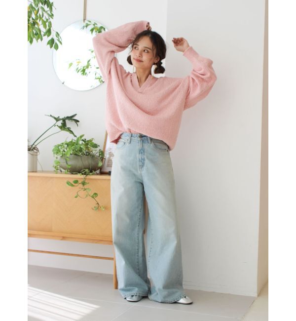 Ungrid「リボンモチーフチェーンピアス」|ピアス|