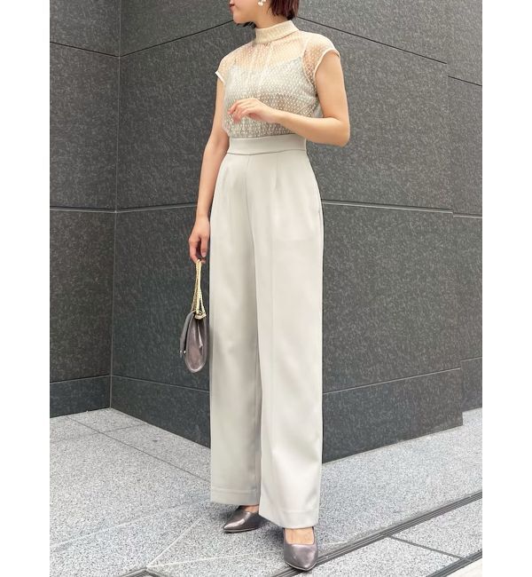 LAGUNAMOON「LADYチュールレースドッキングコンビネゾン」|ドレス|ライトグリーン